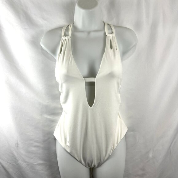 Becca By Rebecca Virtue White One-Piece Bathing Suit Women's Size M - Picture 1 of 9